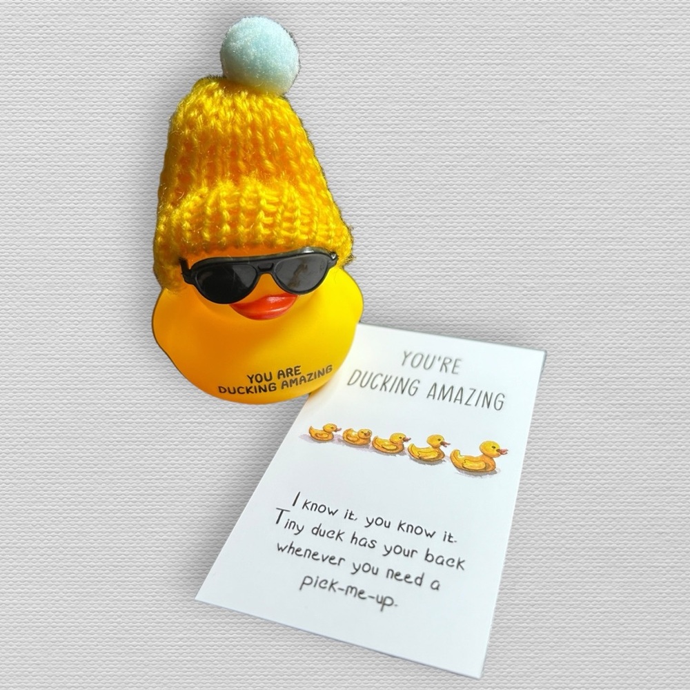 Rubber Duckies Set of 5 Mini Ducks Ducking Awesome Brave Worthy Beautiful - Picture 3 of 9